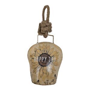 Yellow Wildflower "Happy Day" Wafer Bell 5" Tall